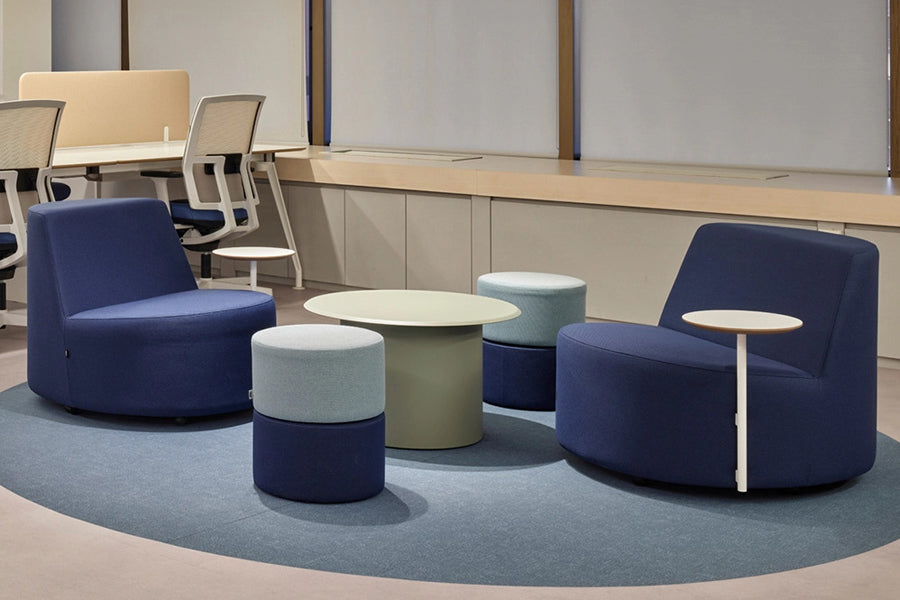 Roller Stool by B&T, showing roller stools in live shot.