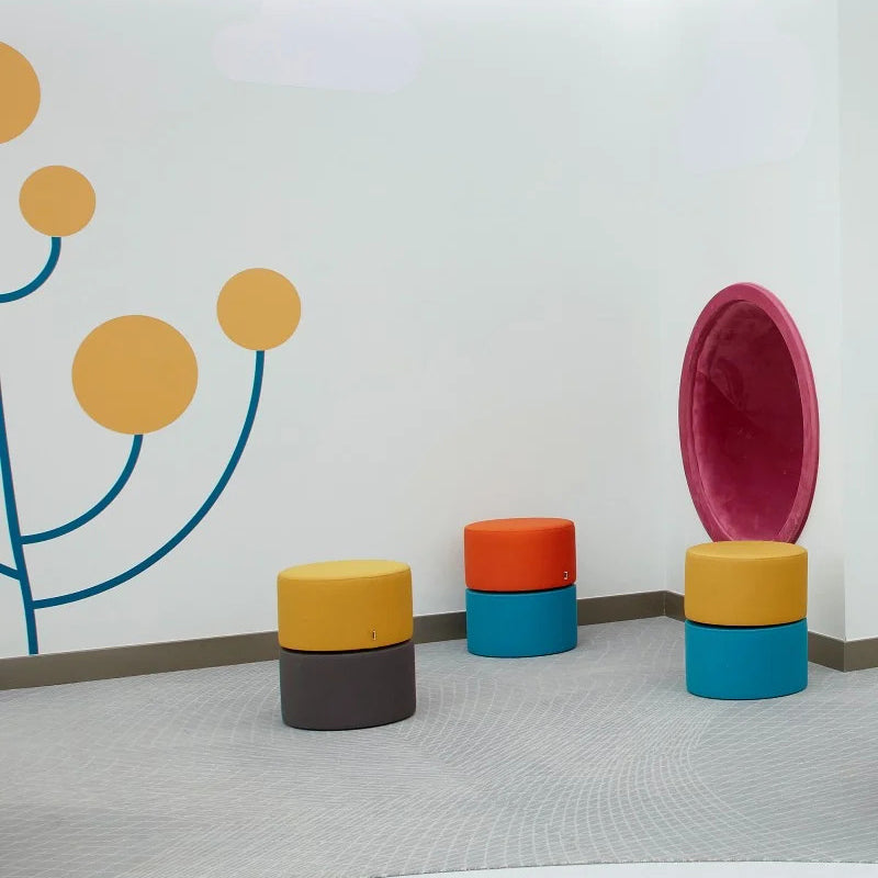 Roller Stool by B&T, showing roller stools in live shot.