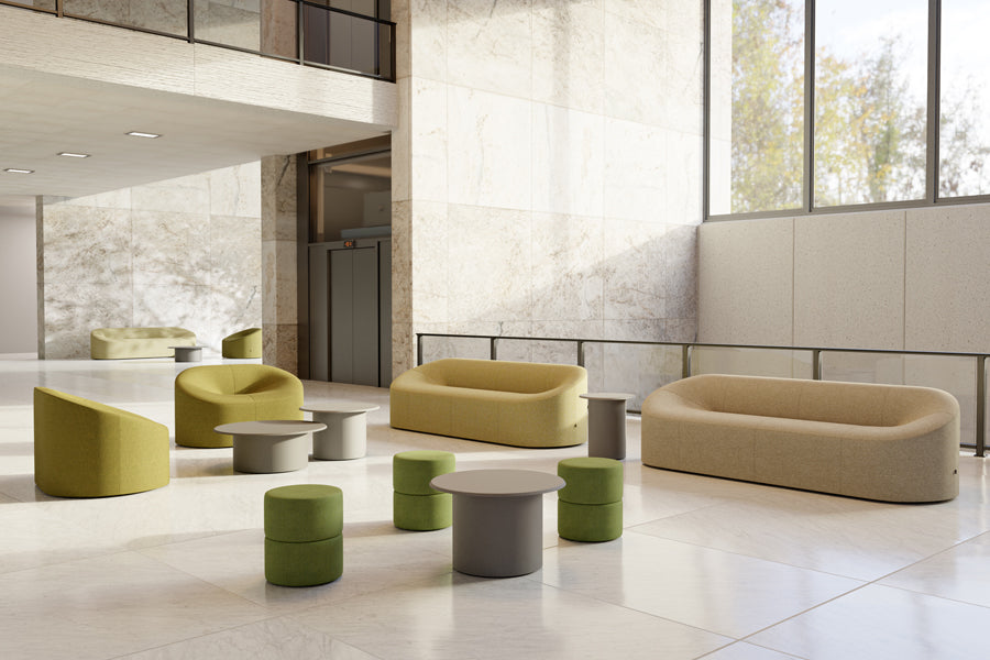 Roller Stool by B&T, showing roller stools in live shot.
