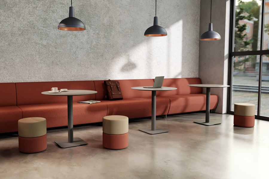 Roller Stool by B&T, showing roller stools in live shot.