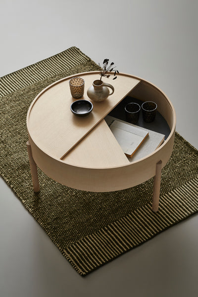 Rombo Rug by Woud, showing rombo rug in live shot.