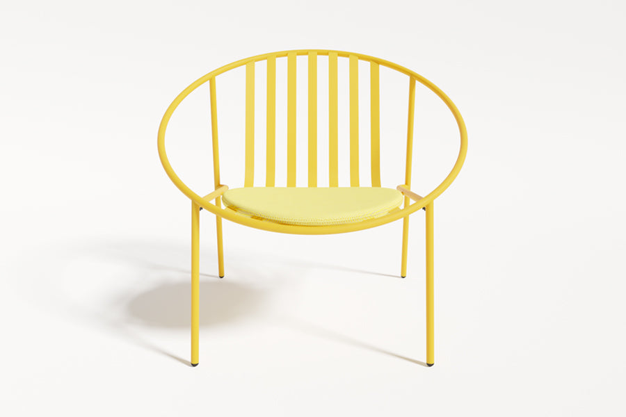 Rosa Lounge Chair by Kollektiff, showing front view of rosa lounge chair in studio shot.
