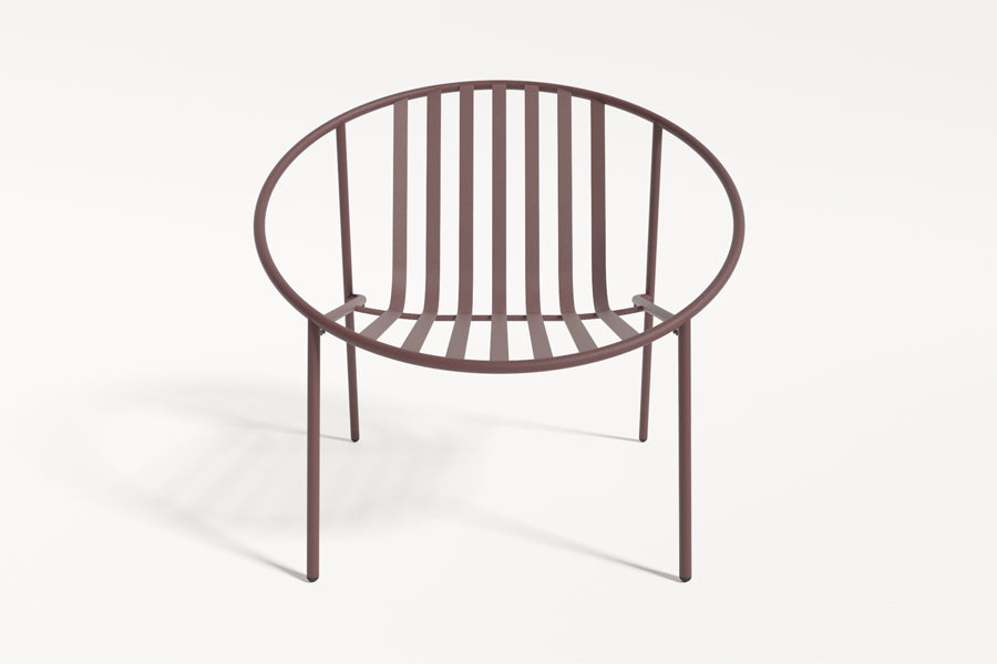 Rosa Lounge Chair by Kollektiff, showing front view of rosa lounge chair in studio shot.