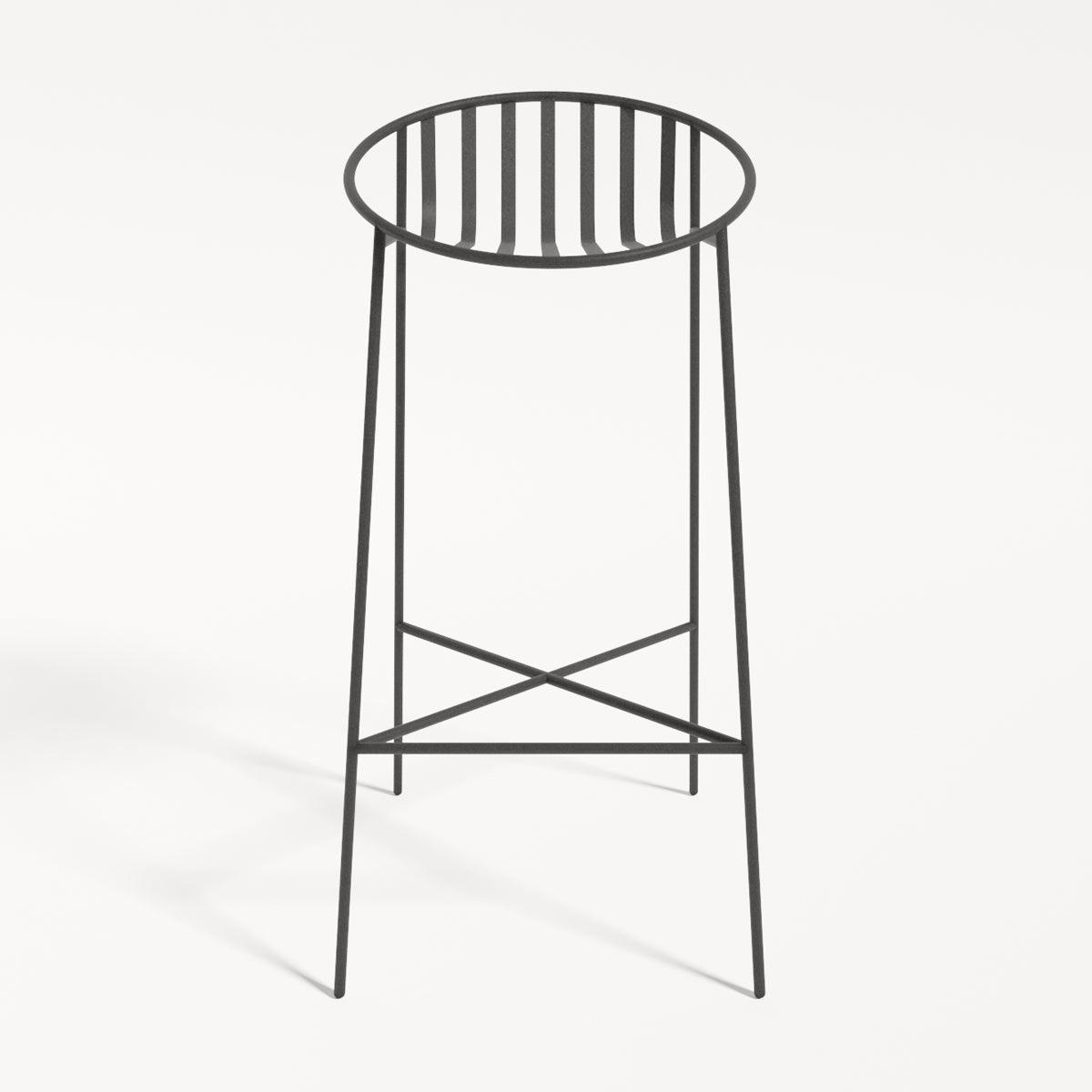Rosa Stool by Kollektiff, showing front view of rosa stool/bar in live shot.