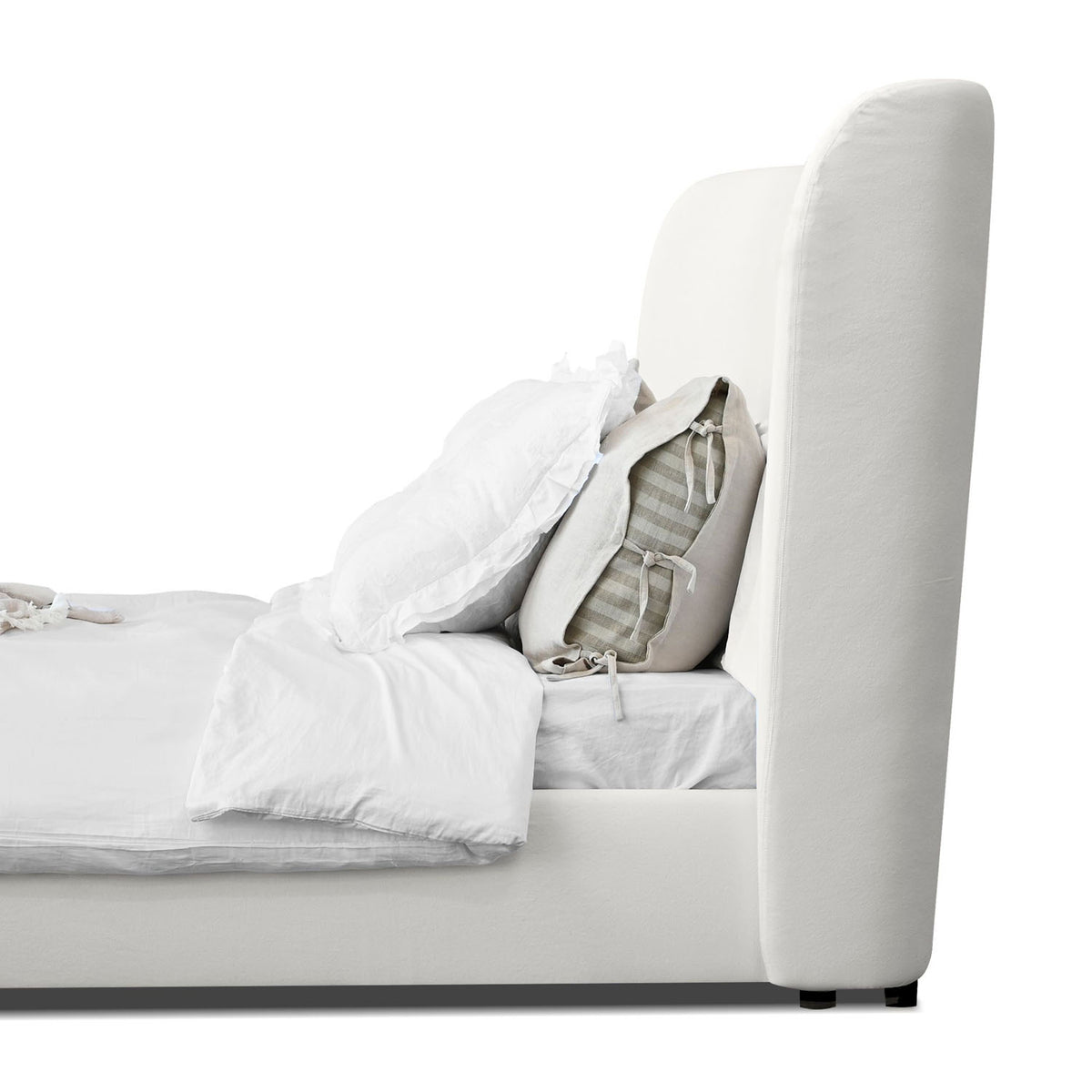 Rowe Storage Bed by Mobital, showing closeup view of rowe storage bed.