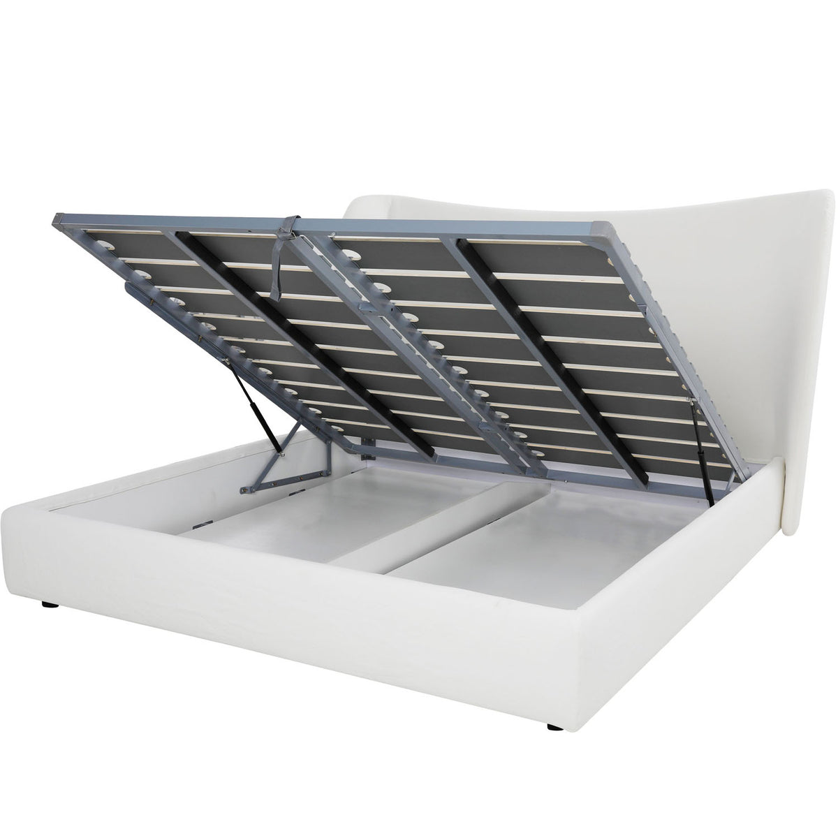 Rowe Storage Bed by Mobital, showing open view of rowe storage bed.