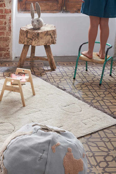 RugCycled Washable Rug by Lorena Canals, showing rugcycled washable rug in live shot.