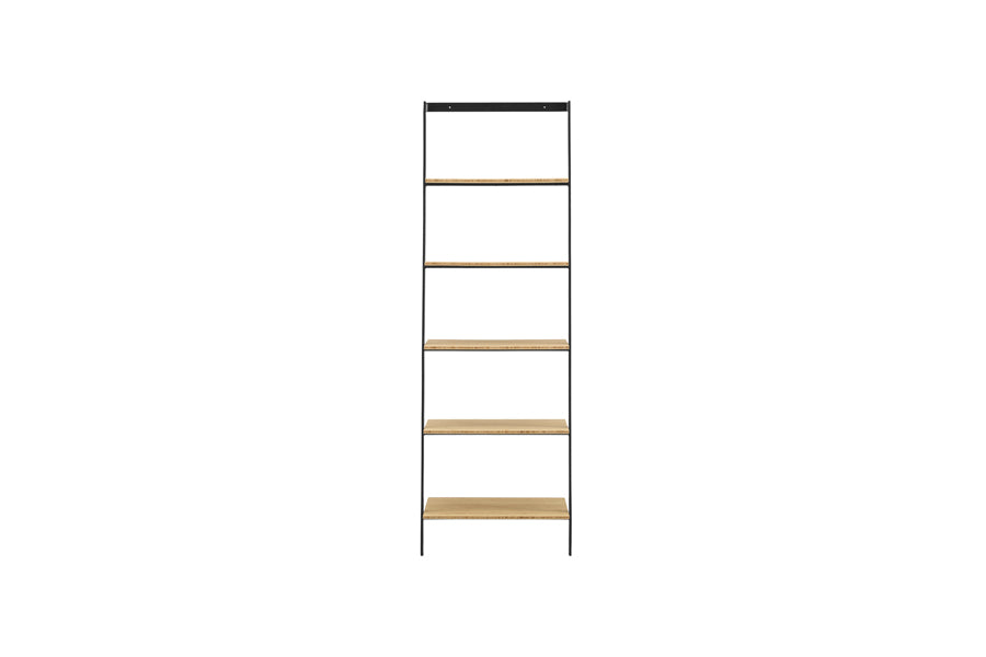 Santa Cruz Leaning Shelf by Greenington, showing front view of santa cruz leaning shelf in leaning shelf/wheat.