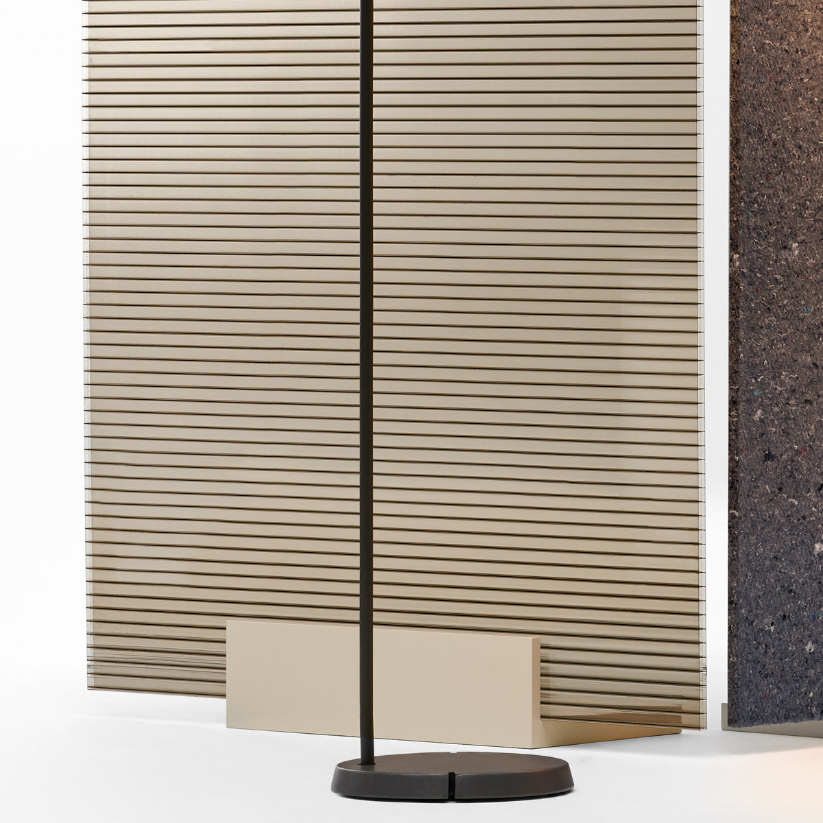 Santorini Floor Lamp by Marset, showing closeup view of santorini floor lamp in live shot.