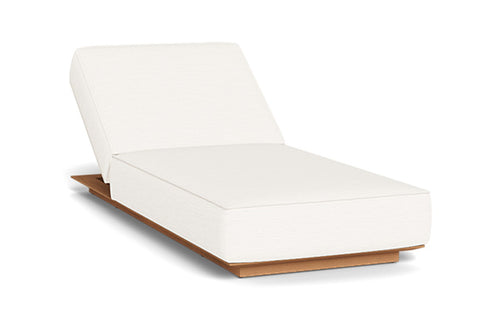 Santorini Outdoor Sunlounger by Harbour - Natural Teak, Blanco Panama.