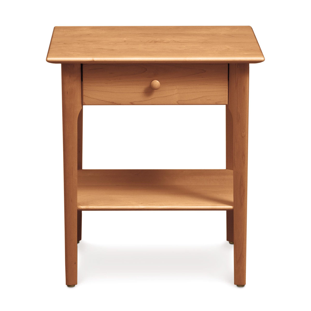 Sarah 45"H Headboard/Low Footboard Bedroom Collection- Twin Extra Long by Copeland Furniture, showing front view of 1 drawer nightstand.