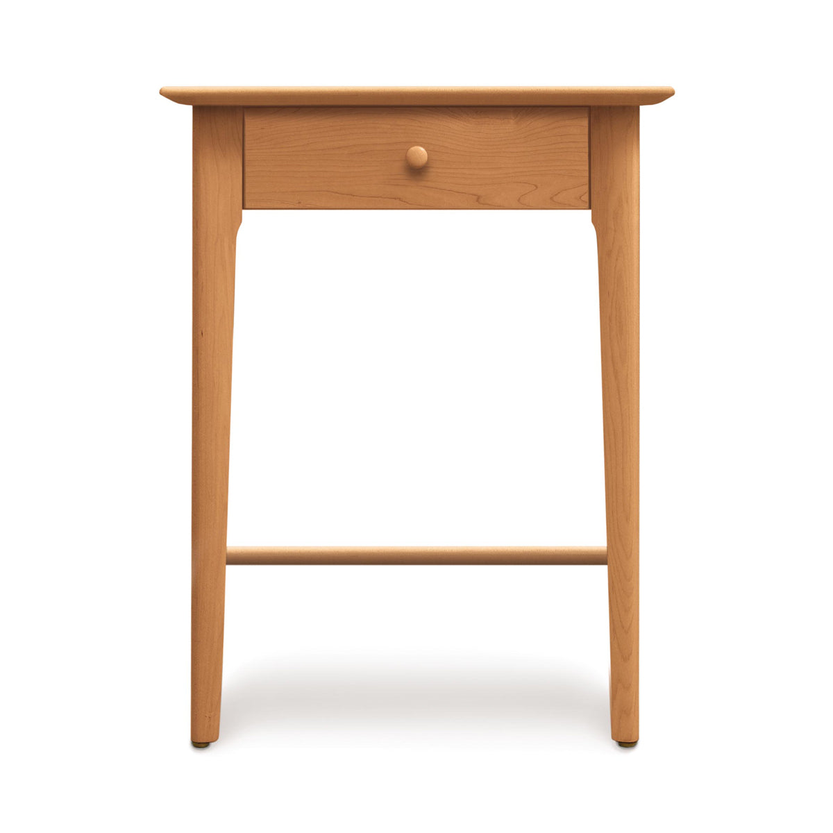 Sarah 51"H Headboard/High Footboard Bedroom Collection - Queen/King by Copeland Furniture, showing front view of sarah 51"h headboard/high footboard bedroom collection - queen/king in 1 drawer nightstand/natural cherry.