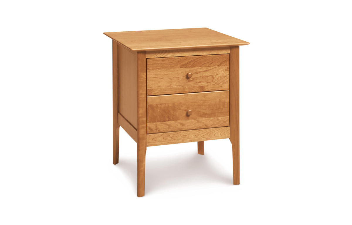 Sarah 51"H Headboard/High Footboard Bedroom Collection - Twin/Full - by Copeland Furniture - 2 Drawer Nightstand, Natural Cherry.