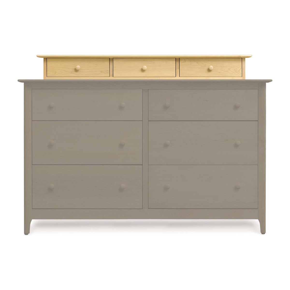 Sarah Dresser Accessory Case by Copeland Furniture, showing front view of sarah dresser accessory case in natural maple.
