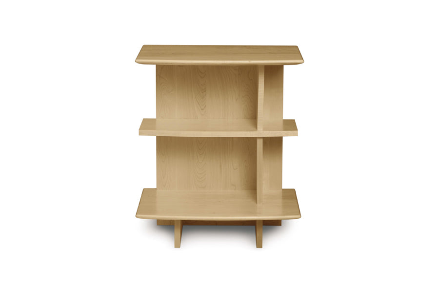 Sarah Nightstand by Copeland Furniture, showing front view of sarah nightstand in right/natural maple.