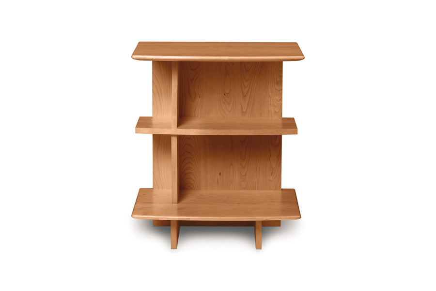 Sarah Nightstand by Copeland Furniture, showing front view of sarah nightstand in left/natural cherry.