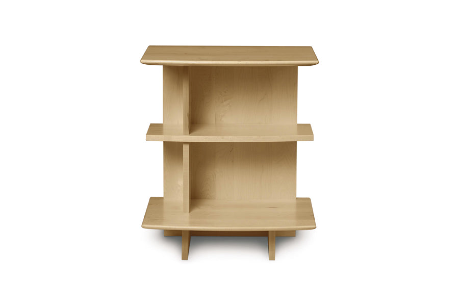 Sarah Nightstand by Copeland Furniture, showing front view of sarah nightstand in left/natural maple.