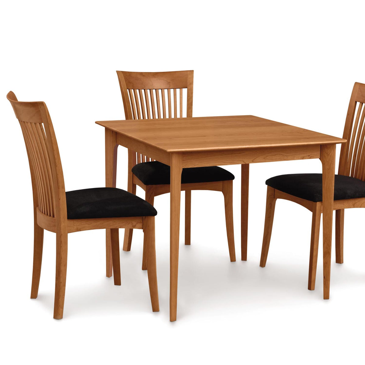 Sarah Upholstered Side Chair by Copeland Furniture, showing sarah upholstered side chair with table.
