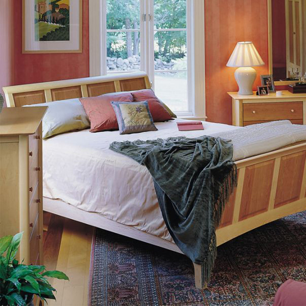 Sarah Storage Bedroom Collection - Queen by Copeland Furniture, showing angle view of sarah storage bedroom collection - queen in live show in live shot.