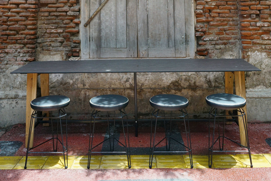 Sato Communal Table by Mamagreen, showing sato communal table in live shot.