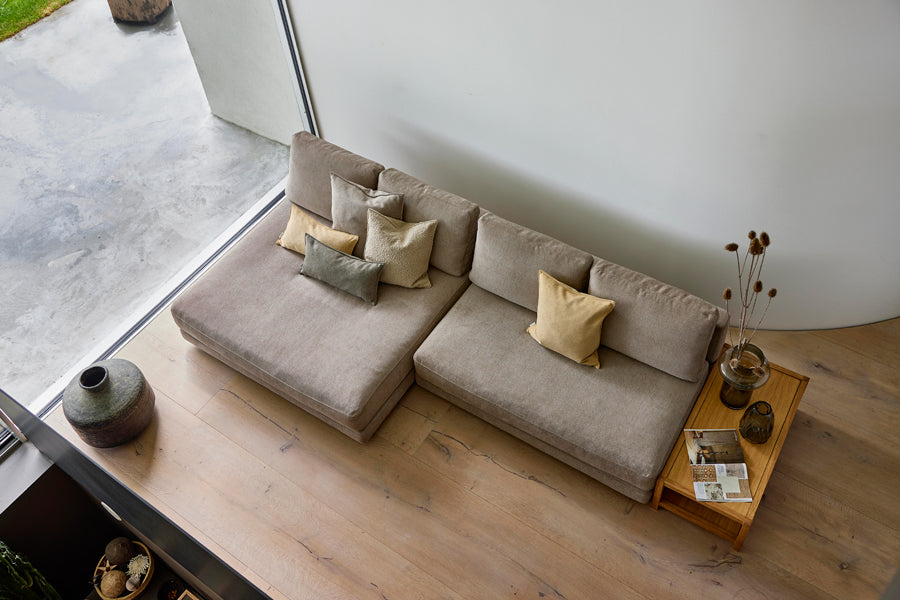 Scale Coffee Table by Cane-Line, showing scale coffee table in live shot.