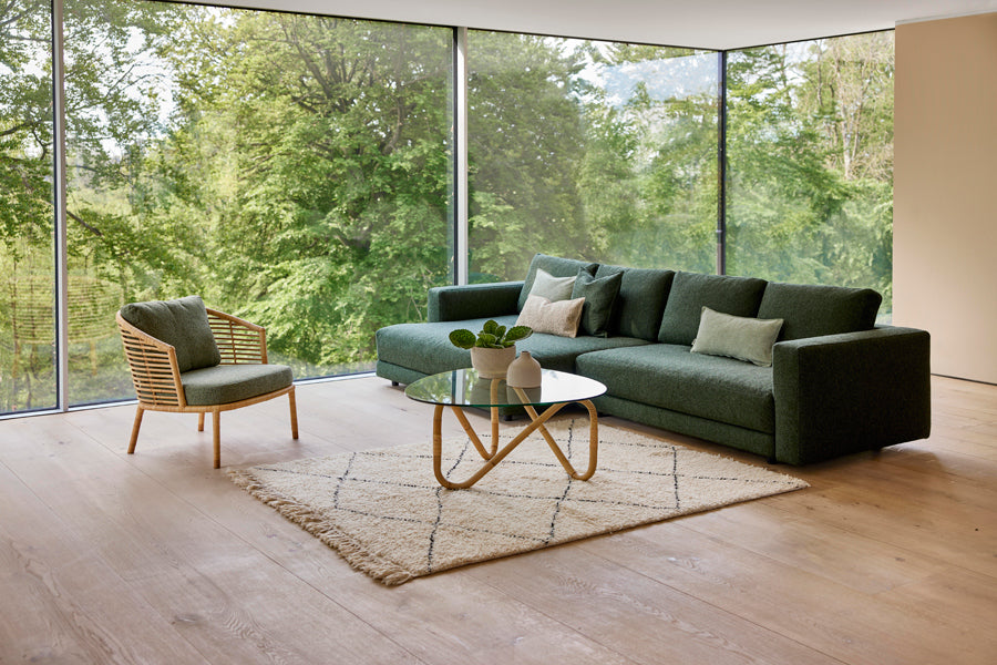 Scent Scatter Cushion by Cane-Line, showing scent scatter cushions in live shot.