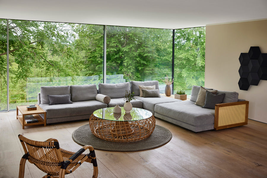 Scent Scatter Cushion by Cane-Line, showing scent scatter cushions in live shot.