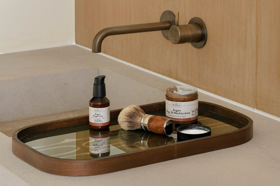 Second Nature Tray by Ethnicraft, showing second nature tray in live shot.
