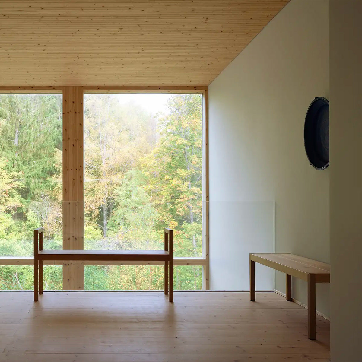 Seminar Bench by Nikari, showing seminar benches in live shot.