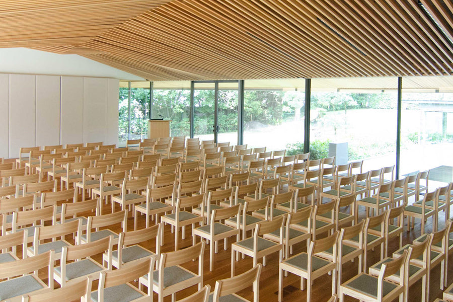 Seminar Chair by Nikari, showing seminar chairs in live shot.