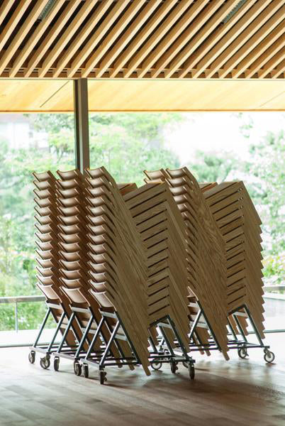 Seminar Chair by Nikari, showing seminar chairs in live shot.