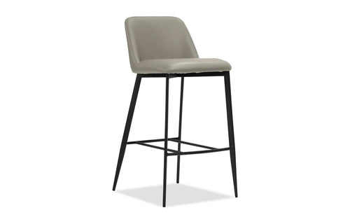 Seville Counter Stool by Mobital - Taupe Leatherette/Black Powder Coated Legs.