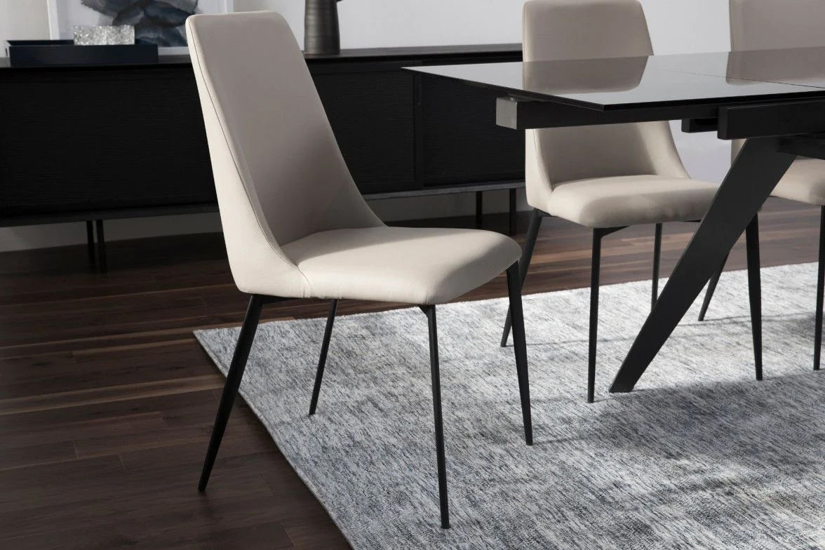 Seville Dining Chair by Mobital, showing seville dining chairs in live shot.