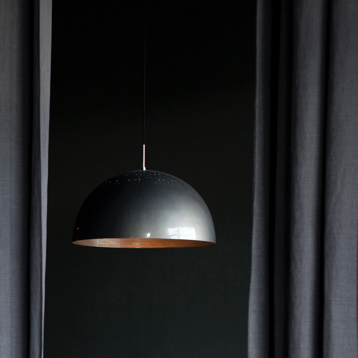 Shade Light Pendant by Mater, showing shade light pendant in live shot.