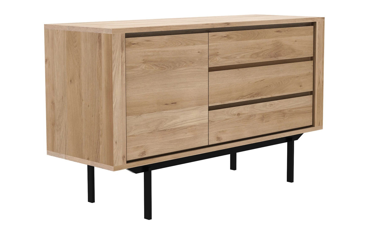 Shadow Sideboard by Ethnicraft - 1 Door/3 Drawers/Metal Legs.
