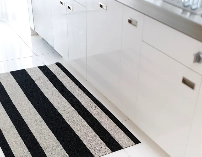 Shag Indoor/Outdoor Floormat by Chilewich, showing shag indoor/outdoor floormat in live shot.
