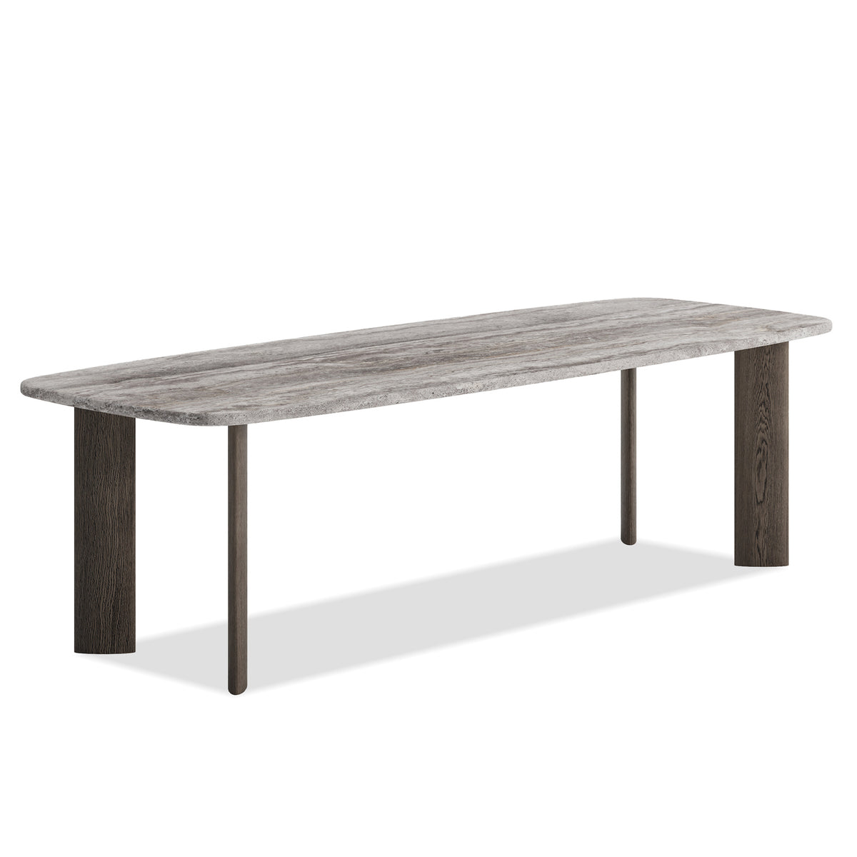 Shoku Dining Table by Mobital, showing angle view of shoku dining table.