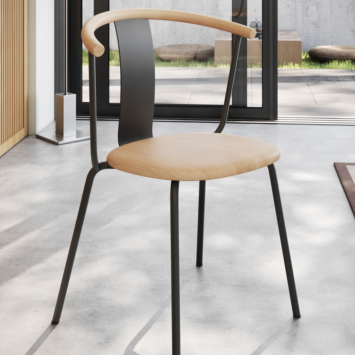 Shu Chair by Kollektiff, showing shu chair in live shot.