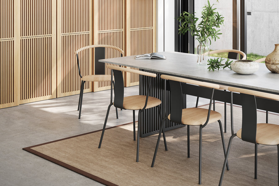 Shu Chair by Kollektiff, showing shu chairs in live shot.