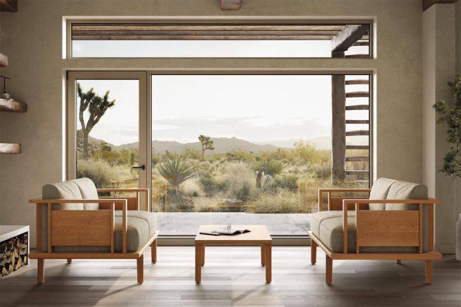 Sierra Coffee Table by Copeland Furniture, showing sierra coffee table in live shot.
