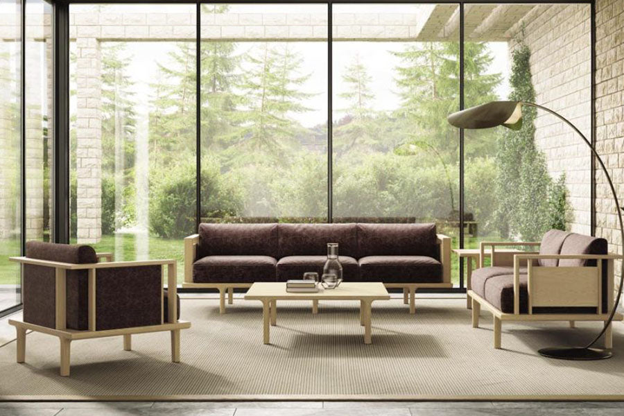 Sierra Coffee Table by Copeland Furniture, showing sierra coffee table in live shot.