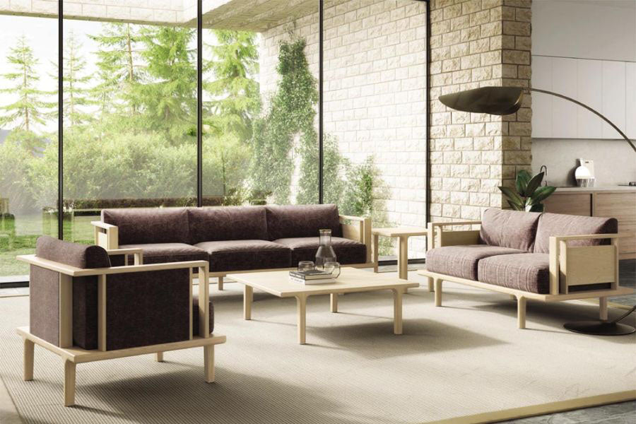 Sierra Coffee Table by Copeland Furniture, showing sierra coffee table in live shot.