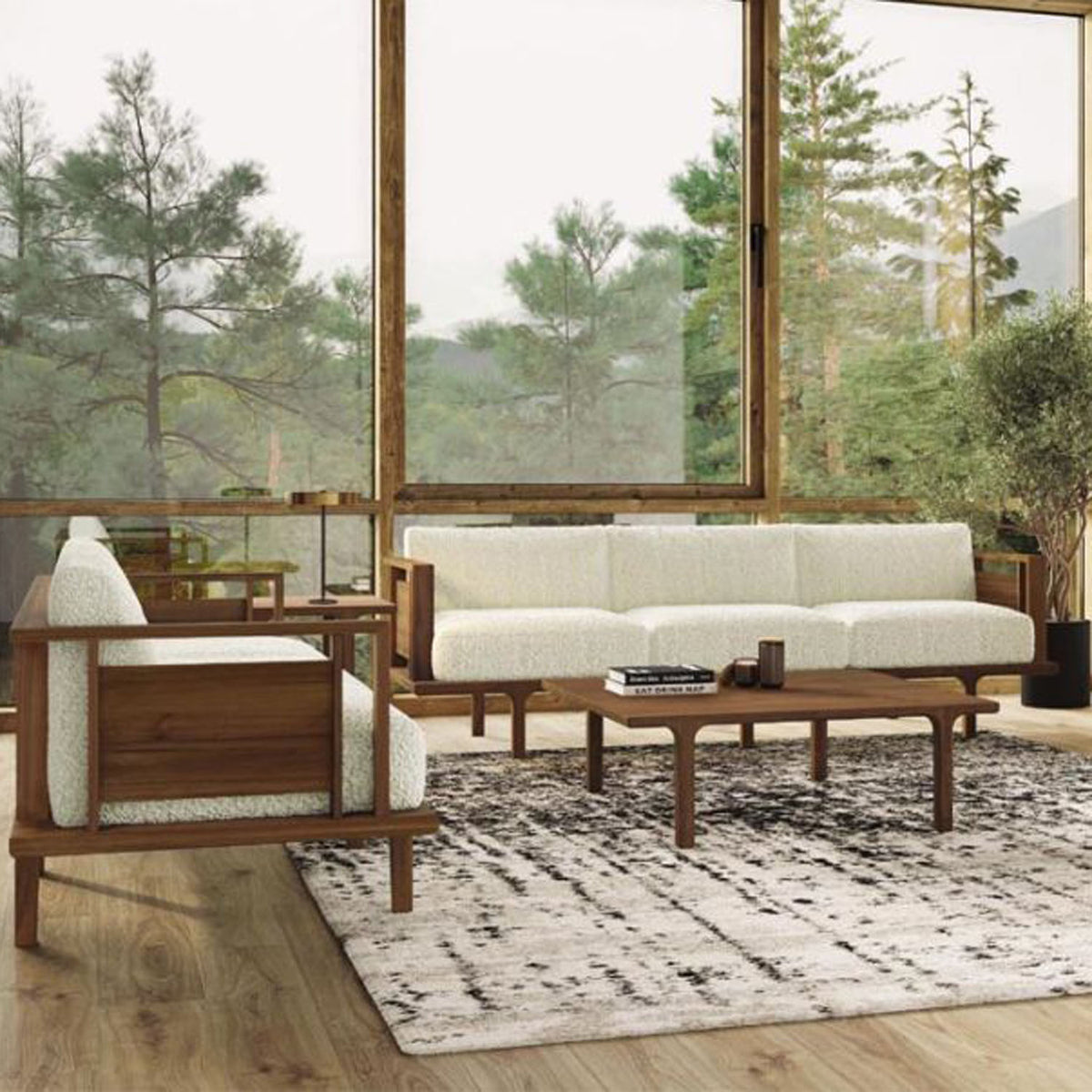 Sierra Coffee Table by Copeland Furniture, showing sierra coffee table in live shot.