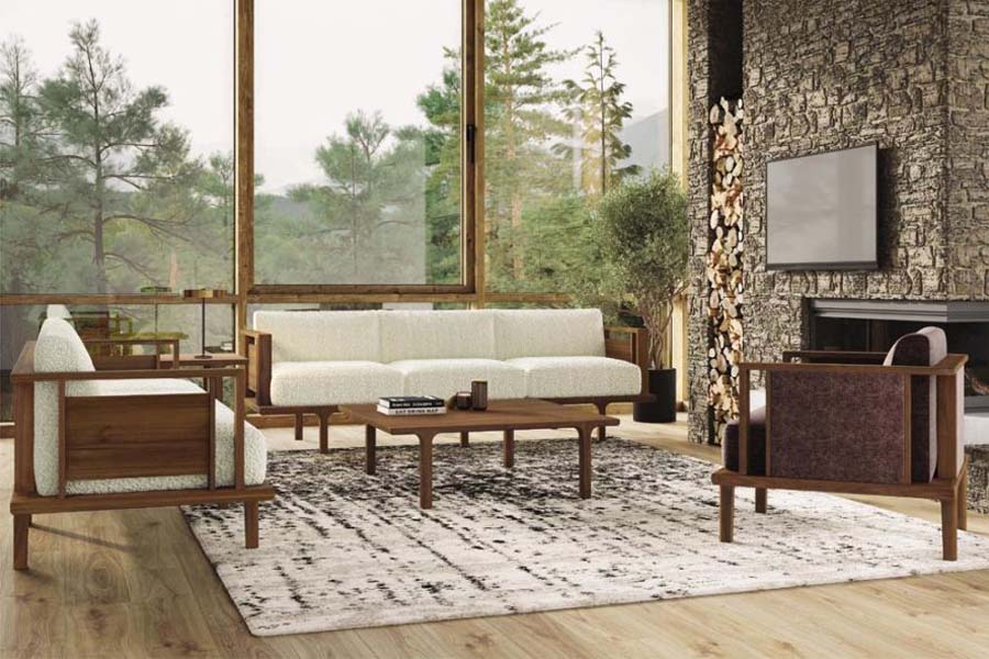 Sierra End Table by Copeland Furniture, showing sierra end table in live shot.