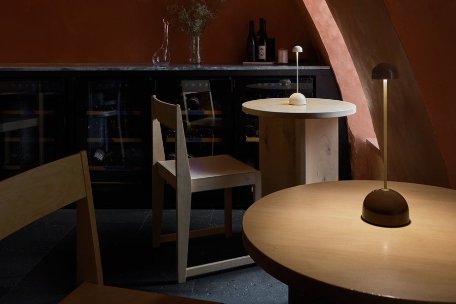 Sips Portable Lamp by Marset, showing sips portable lamps in live shot.