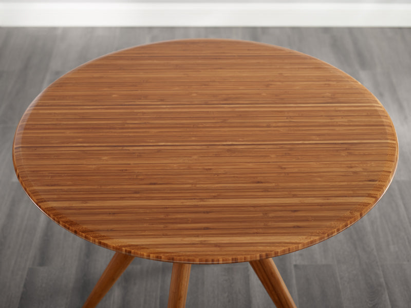 Sitka Dining Table by Greenington, showing top view of sitka dining table in live shot.