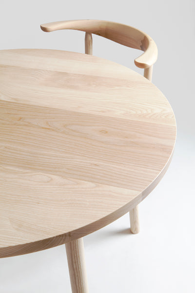 Skandi Table by Nikari, showing closeup view of skandi table in live shot.