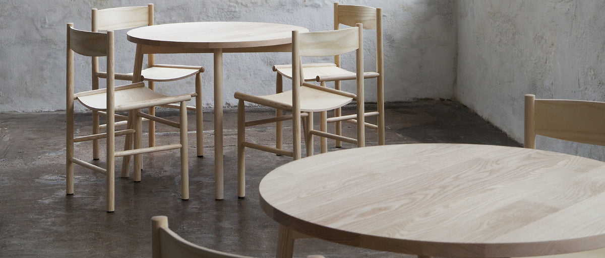Skandi Table by Nikari, showing skandi table in live shot.