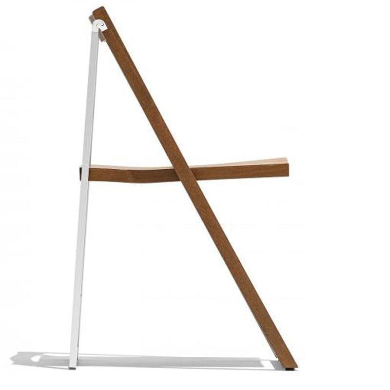 Skip Folding Chair by Connubia, showing side view of skip folding chair.