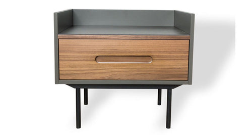 Slater Side Table by Mobital, showing front view of slater side table.